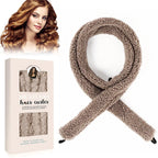 Satin Heatless Hair Curler, Lazy Natural Soft Wave DIY Heatless Curls For Sleep In Overnight, For All Hair Types - Light Brown