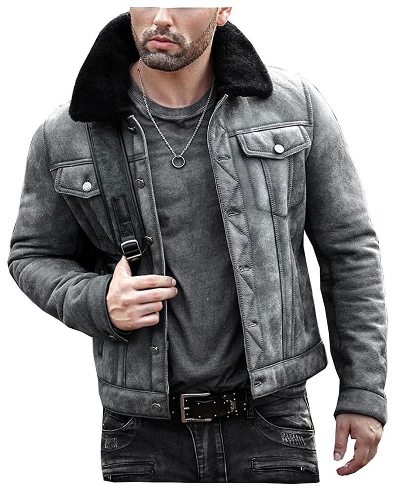 ZA Fashion Cloud Men Real B3 Sheepskin Shearling flying WW2 Aviator Winter Fur Bomber leather Jacket