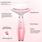 Skin Care Neck Face Massage Tool With Thermals, 3-in-1 Facial Massager