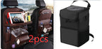 PU Leather Car Storage Bag Multifunction Seat Back Tray Hanging Bag Waterproof Car Organizer Automotive Interior Accessories