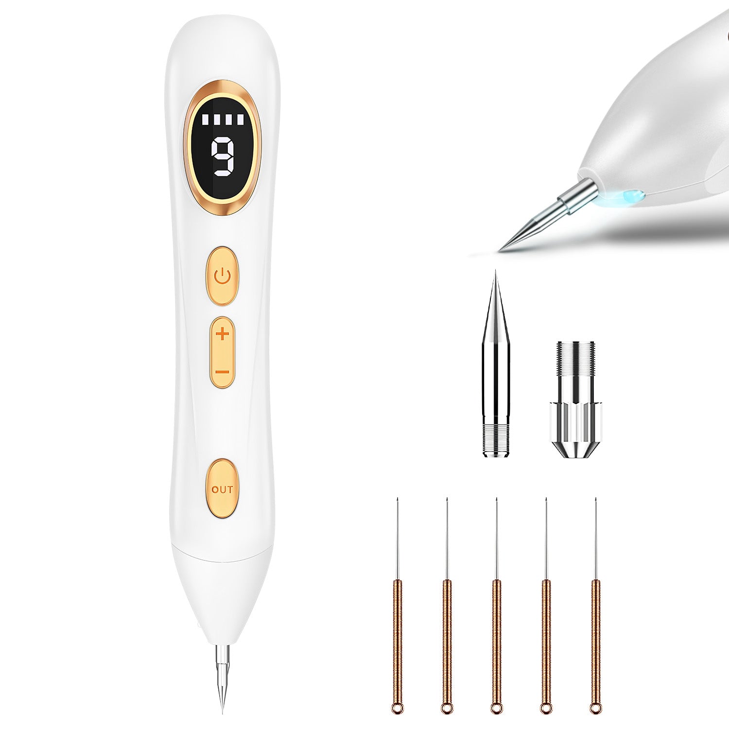 Portable Skin Tag Remover Pen With LED Light 9 Intensity Gears Cordless Rechargeable Skin Tag Removal Kit Intended For Common Warts Mole Skin Tags Gift For Girl Women