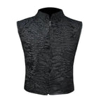 ZA Fashion Cloud Men's Real Persian Lamb Jacket Black Karakul Vest Winter Sleeveless Waistcoat