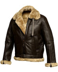 ZA Fashion Cloud Men's Maverick Aviator Lambskin Flight Bomber Pilot B3 Jacket