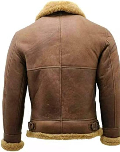 B3 Shearling Sheepskin World War 2 Bomber Leather Flying Aviator Jacket