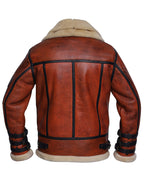 ZA Fashion Cloud Men Real RAF Aviator B3 Bomber Flight WW2 Shearling Sheepskin Jacket