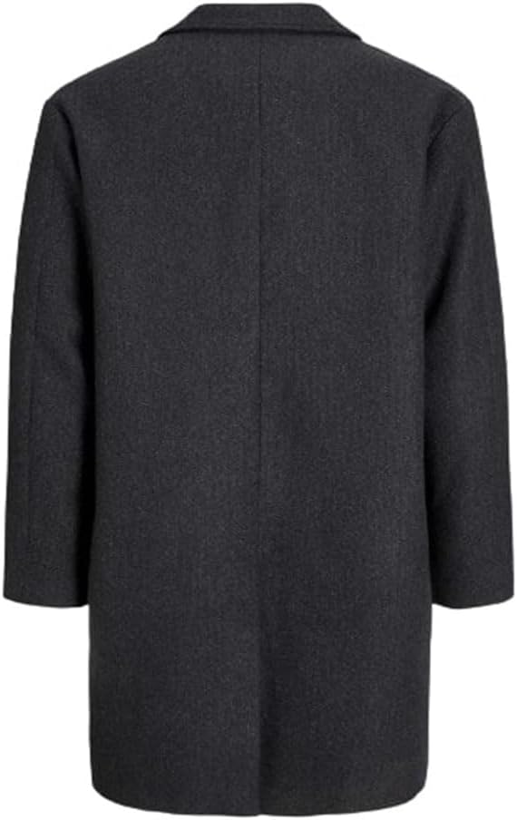 Men's Classic Wool Trench Overcoat Single Breasted Mid Long Wool Blend Top Coats Jackets