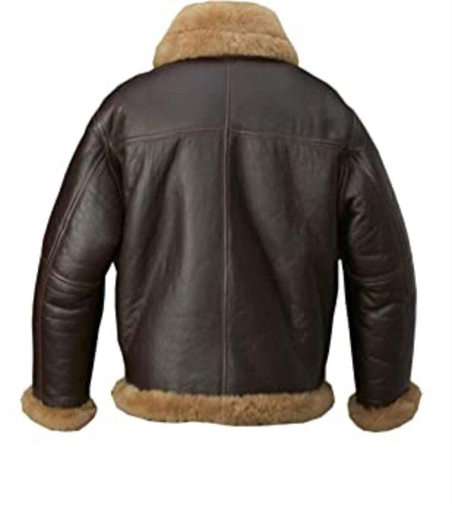 ZA Fashion Cloud Mens Real B3 RAF Shearling Sheepskin flight WW2 Aviator Pilot Bomber Jacket