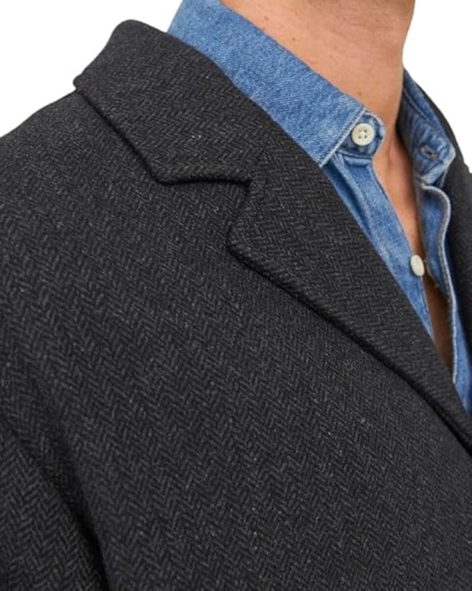 Men's Classic Wool Trench Overcoat Single Breasted Mid Long Wool Blend Top Coats Jackets