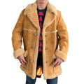 ZA Fashion Cloud Mens Genuine Shearling B3 flight Jacket Bomber Sheepskin Leather Winter Coat