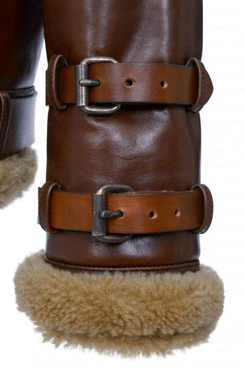 Men’s Real Sheepskin Shearling Jacket B3 RAF Aviator Flying Bomber Jacket