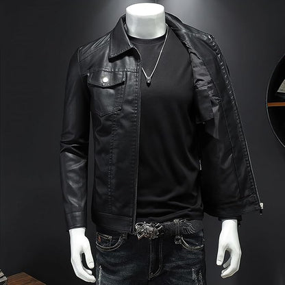 Genuine Leather Motorcycle Black Biker Vintage Outwear Casual Lambskin Quilted Jacket For Men