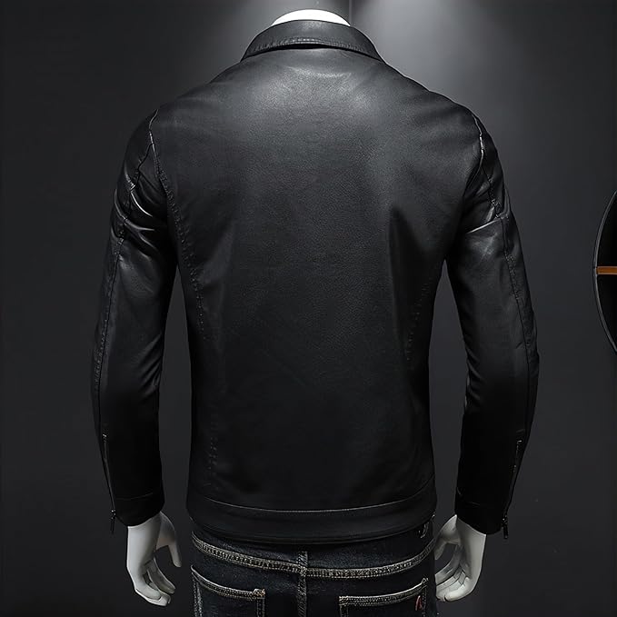 Genuine Leather Motorcycle Black Biker Vintage Outwear Casual Lambskin Quilted Jacket For Men