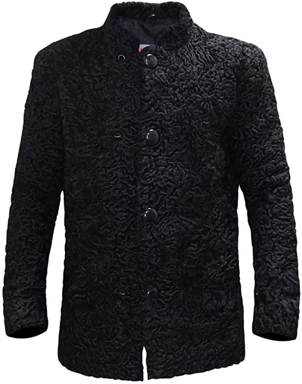 ZA Fashion Cloud New Real Karakul Persian Lamb Fur Jacket Black Coat