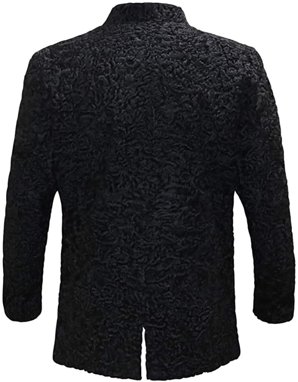 ZA Fashion Cloud New Real Karakul Persian Lamb Fur Jacket Black Coat