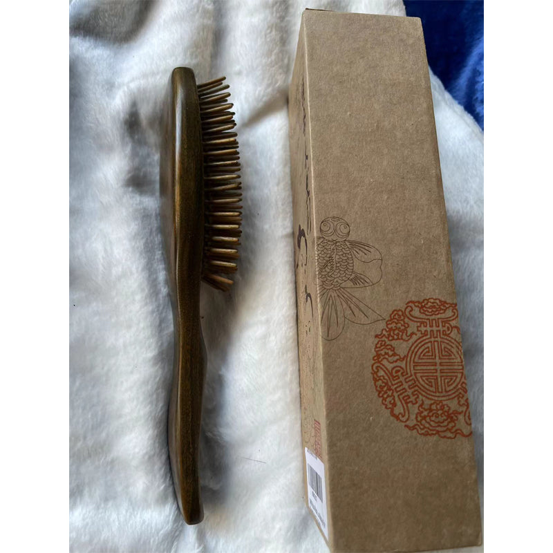 Natural Green Sandalwood Massage Comb, Hair Comb, Wooden Comb, Scalp Massager, Hair Growth Comb, Massage Comb