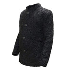 ZA Fashion Cloud New Real Karakul Persian Lamb Fur Jacket Black Coat