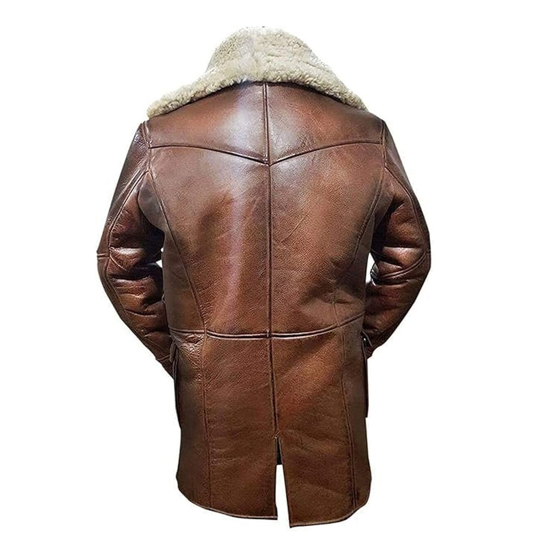 ZA Fashion Cloud Men Bane Leather Coat Tom Hardy Dark Knight Style Winter Shearling Jacket Brown Genuine Leather Bomber Overcoat