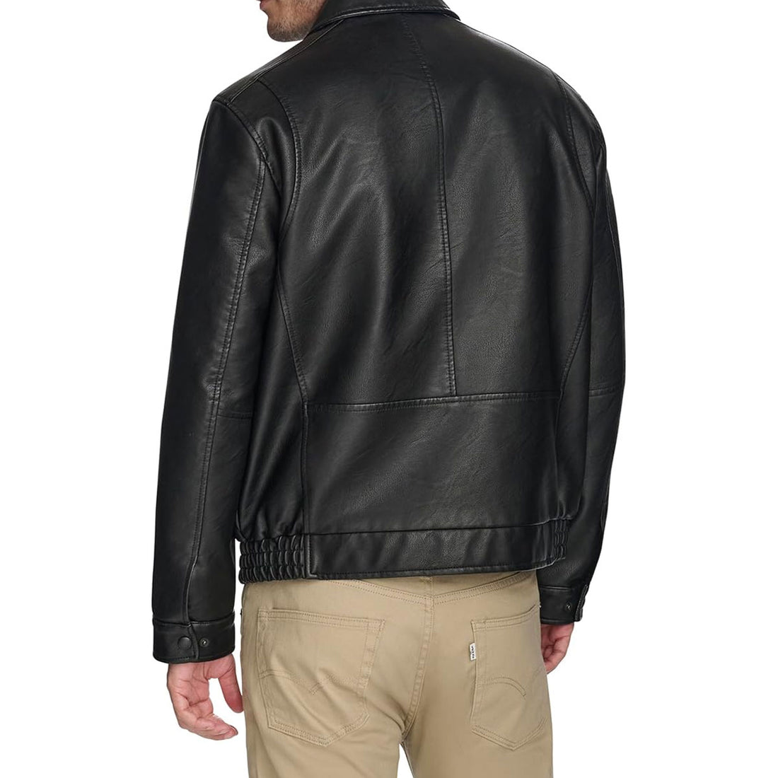 Mens James Genuine Black Leather Jacket- Real Lambskin Classic Vntage Style Jacket