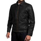 Mens Leather Jacket - Real Lambskin Classic Vintage Style Leather Jackets For Men Black Leather Jacket for Mens