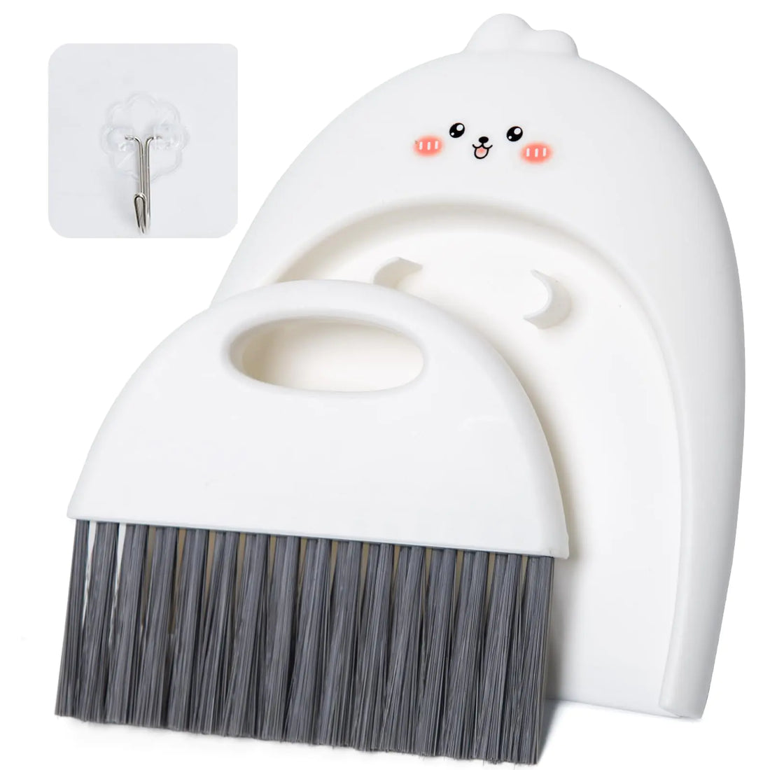 XXFLOWER Mini Dustpan and Brush Set Small Handheld Dust Pan with Clean Broom for Home Kitchen Desktop Sofa Keyboard Table and Pet Cages(Cute Animal)