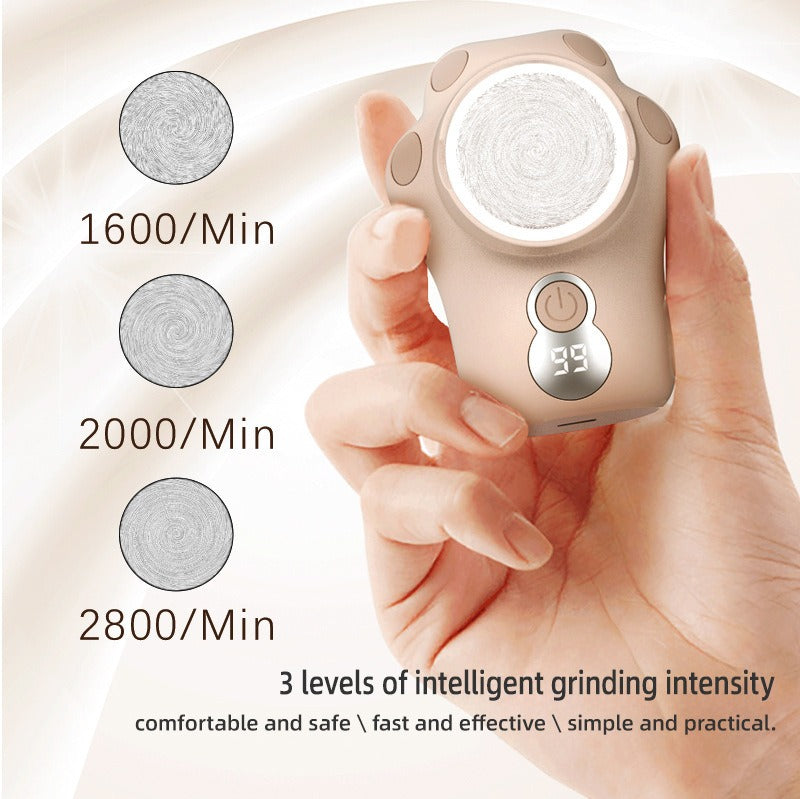 Electric Pedicure Foot Grinding Dead Skin Remover Automatic,Callus Remover For Feet 3 Adjustable Speed, 3 Grinding Heads, Pedicure Tool For Cracked Heels And Dead Skin