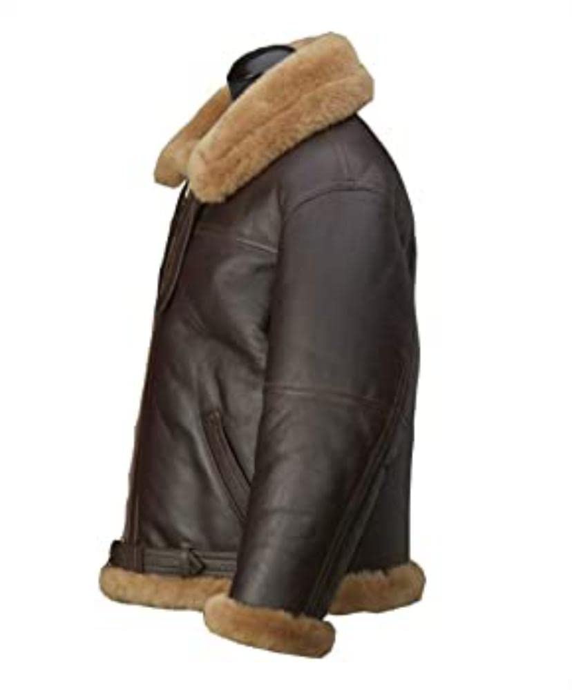B3 Men Real Shearling Sheepskin WW2 flying Aviator RAF Bomber Jacket
