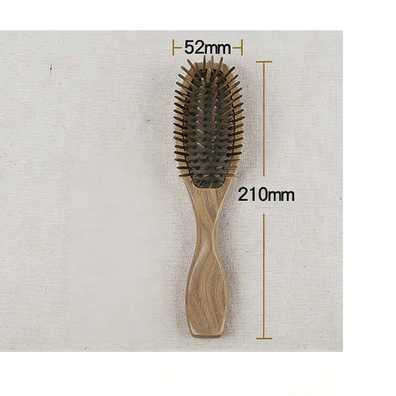 Natural Green Sandalwood Massage Comb, Hair Comb, Wooden Comb, Scalp Massager, Hair Growth Comb, Massage Comb