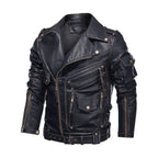 Motorcycle Leather Jacket, Punk Style PU Jacket