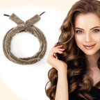 Satin Heatless Hair Curler, Lazy Natural Soft Wave DIY Heatless Curls For Sleep In Overnight, For All Hair Types - Light Brown