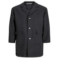 ZA Fashion Cloud Men's Button-up Mid Long Soft Warm Trench Regular Fit Notch Lapel Collar Wool Blend Top Coat