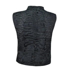 ZA Fashion Cloud Men's Real Persian Lamb Jacket Black Karakul Vest Winter Sleeveless Waistcoat
