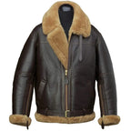 ZA Fashion Cloud B3 Men’s Shearling Sheepskin Flying WW2 Bomber Aviator RAF Jacket