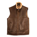 ZA Fashion Cloud Men Genuine RAF B3 Aviator Shearling Sheepskin Flying leather Vest