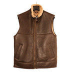 ZA Fashion Cloud Men Genuine RAF B3 Aviator Shearling Sheepskin Flying leather Vest