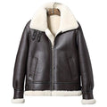 ZA Fashion Cloud Men’s Aviator Real B3 Shearling Sheepskin Leather Bomber Flying Pilot Jacket