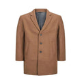Men's Wool Blend Classic Trench Coat Winter Top Quilted Single Breasted Premium Soft Overcoat