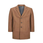 Men's Wool Blend Classic Trench Coat Winter Top Quilted Single Breasted Premium Soft Overcoat