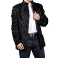 ZA Fashion Cloud Men's Genuine Persian Lamb Fur Jacket Mink Collar Karakul Winter Black Elegant Coat