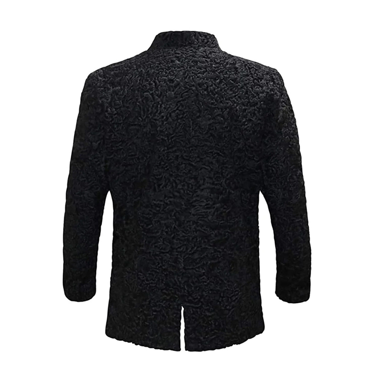 ZA Fashion Cloud New Real Karakul Persian Lamb Fur Jacket Black Coat