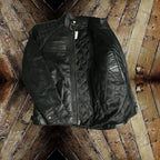 Mens Genuine Leather Biker Jacket Black | Vintage Black Distressed Lambskin Motorcycle Jackets for Men