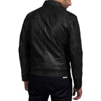 Mens Leather Jacket - Real Lambskin Classic Vintage Style Leather Jackets For Men Black Leather Jacket for Mens