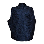 ZA Fashion Cloud Men's Persian Vest Lamb Fur Karakul Sleeveless Zipper Closer Black Winter Waistcoat Jacket