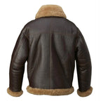 ZA Fashion Cloud B3 Men’s Shearling Sheepskin Flying WW2 Bomber Aviator RAF Jacket
