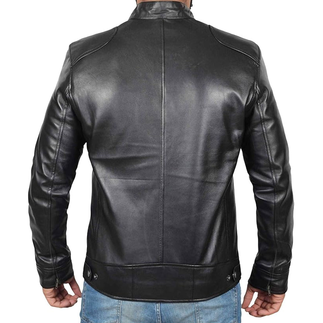 Leather Jackets For Men - Real Lambskin Motorcycle Style Mens Leather Jacket