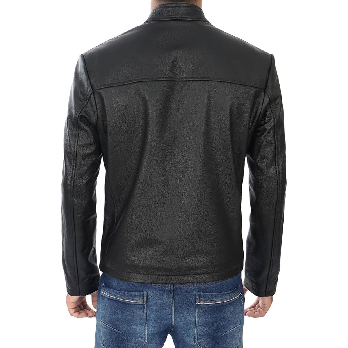 Leather Jacket Men - Casual Stylish Genuine Lambskin Black Leather Jackets for Men