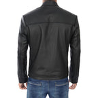 Leather Jacket Men - Casual Stylish Genuine Lambskin Black Leather Jackets for Men