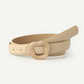 Women's Fashion Geometric Press Buckle With A Hundred Belts