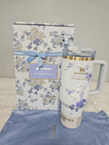 Stanley LoveShackFancy 40 oz Quencher Everblooming Rosettes Blue Practical gift