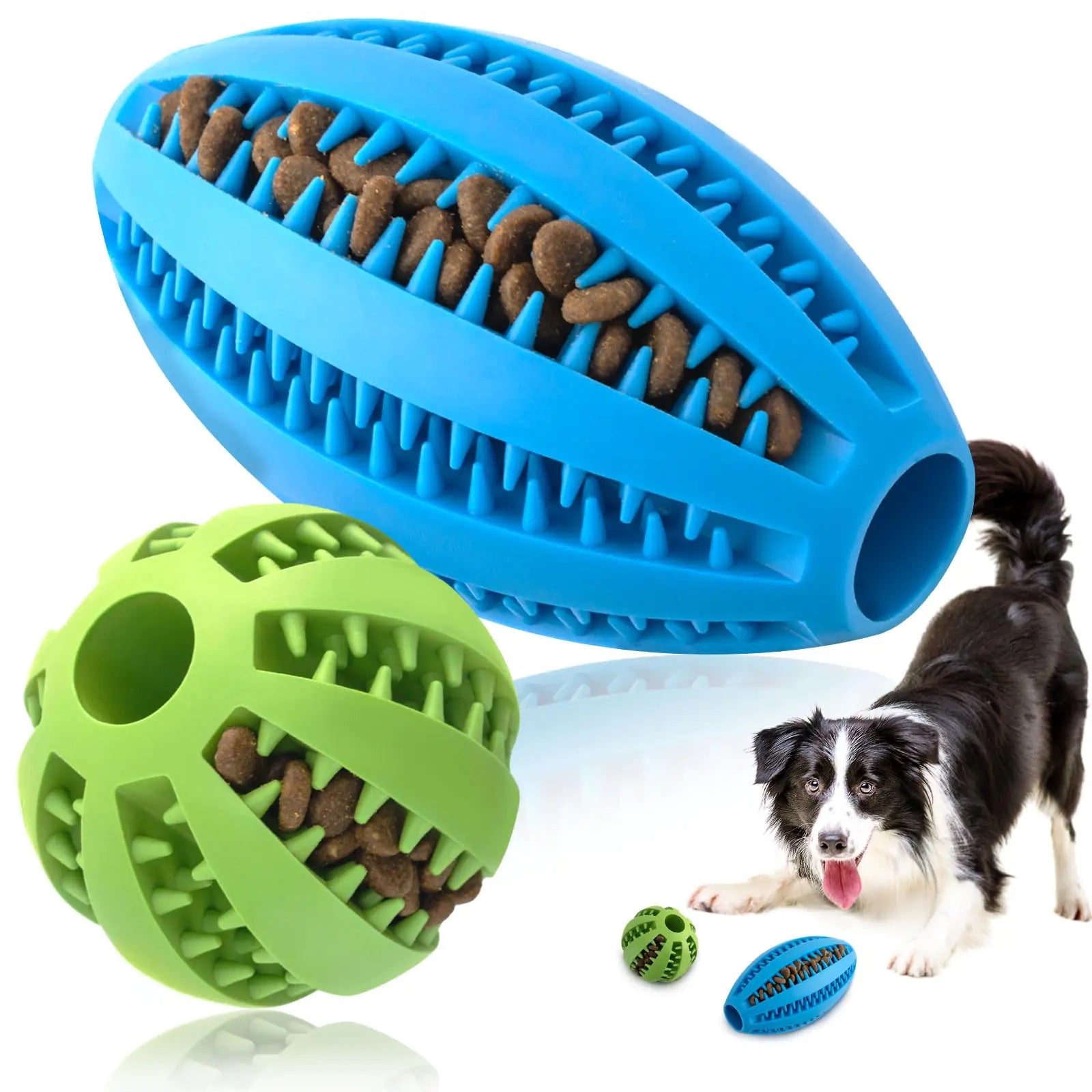 2-Pack Interactive Dog Puzzle Balls: Durable Treat Dispenser for Large Dogs