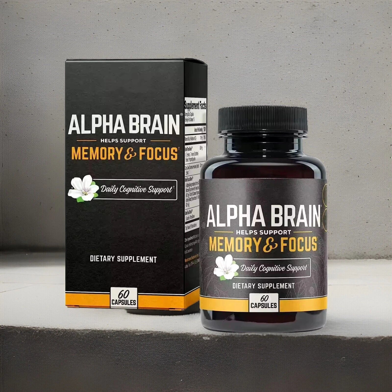 Alpha BRAIN Nootropic Brain Health, Memory and Focus Support, 60 Ct